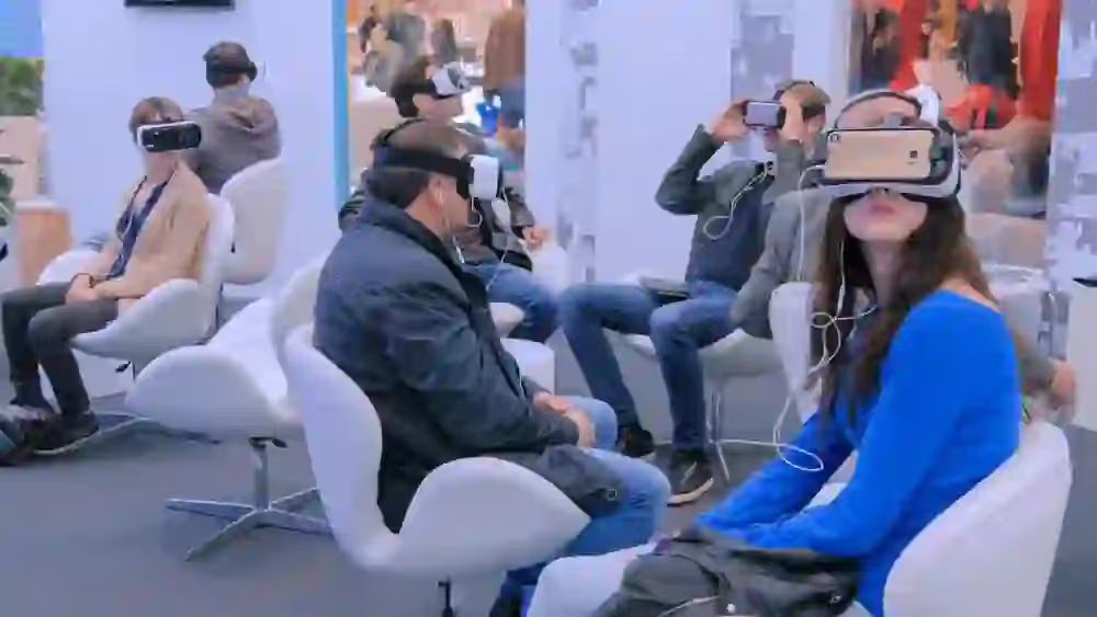 People experiencing virtual reality