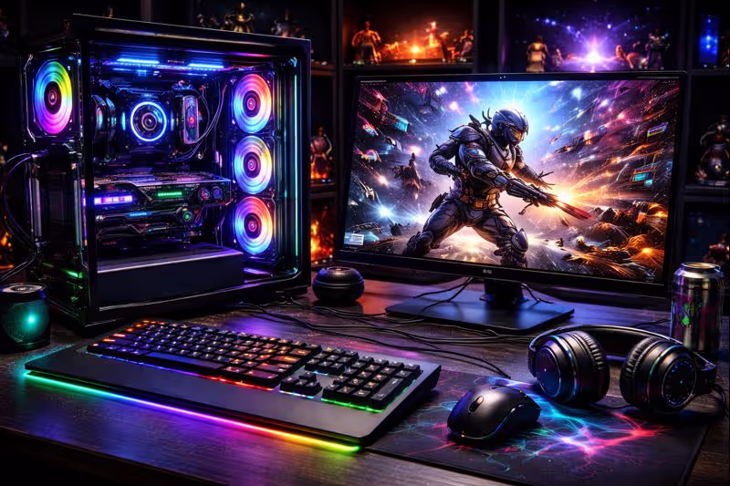 High-end gaming PC setup
