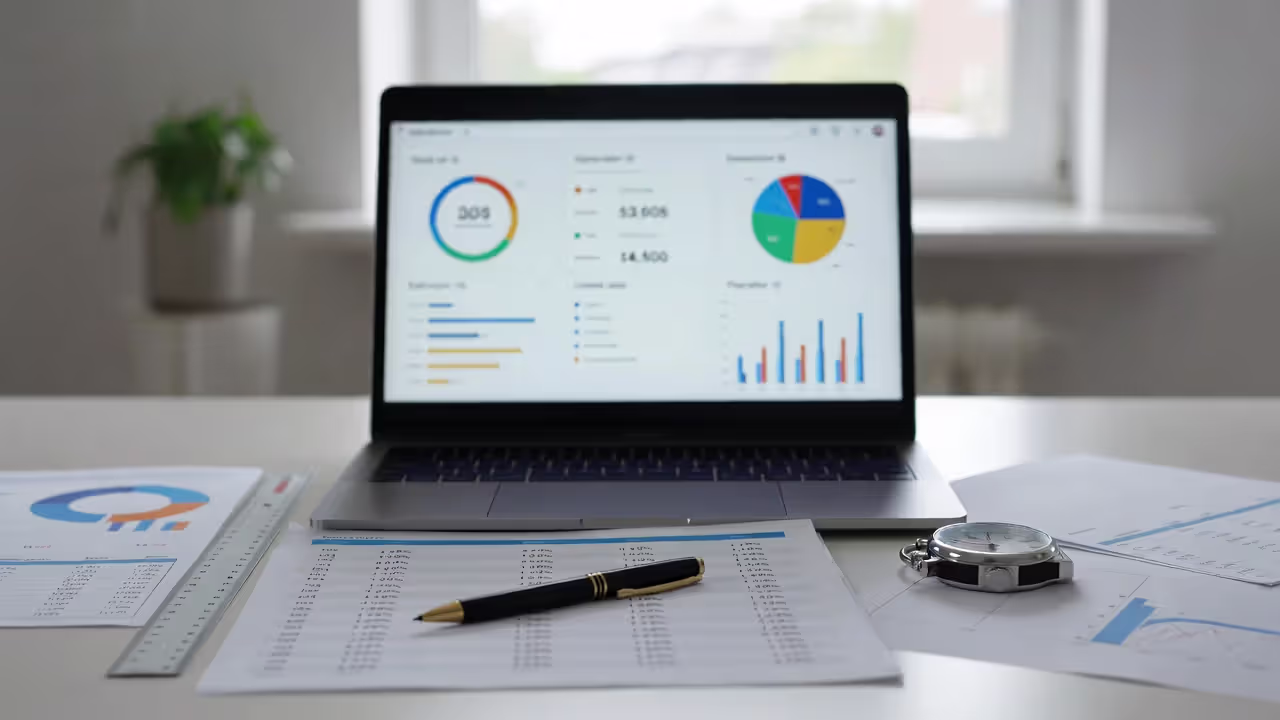 Tracking esports training progress with a blurred stats dashboard and practice logs